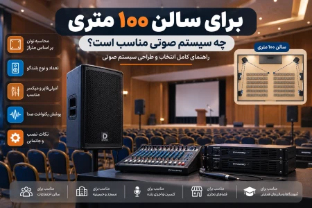 سیستم صوتی سالن ۱۰۰ متری | انتخاب باند و آمپلی‌فایر